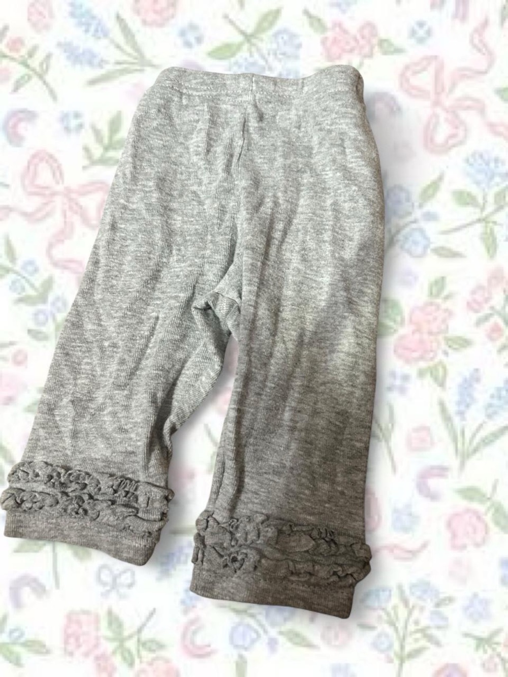 Gerber Gray Girls' Ruffle Hem Pajama Bottoms
